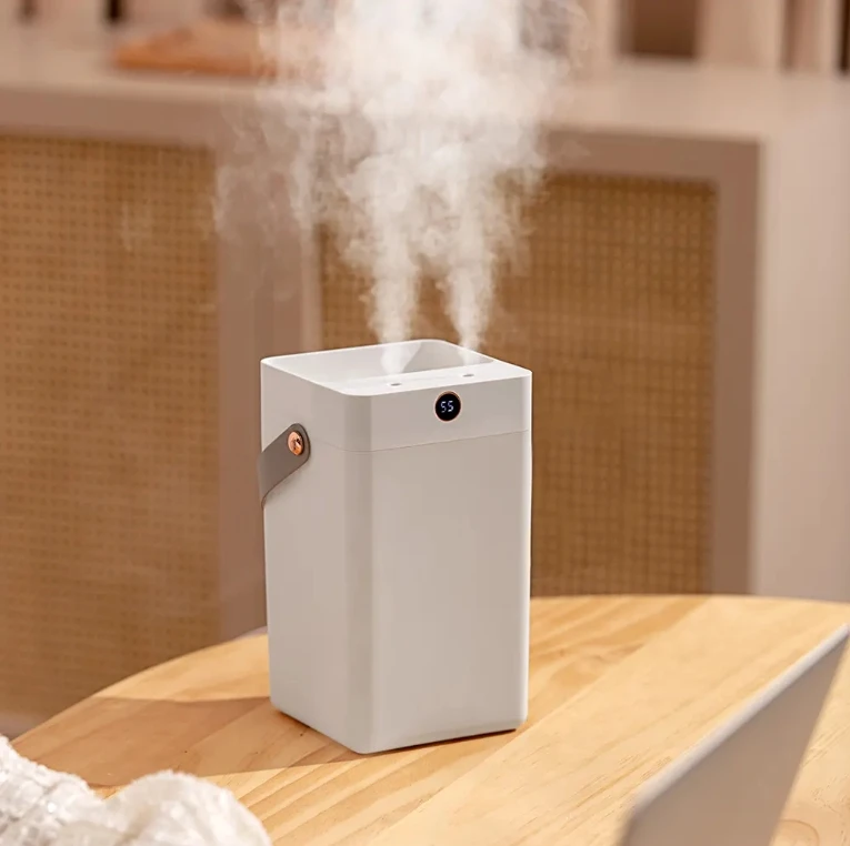3L Smart LED Digital Real-time Humidify Display Double Spray Low Noise Mini Portable Air Humidifier for home