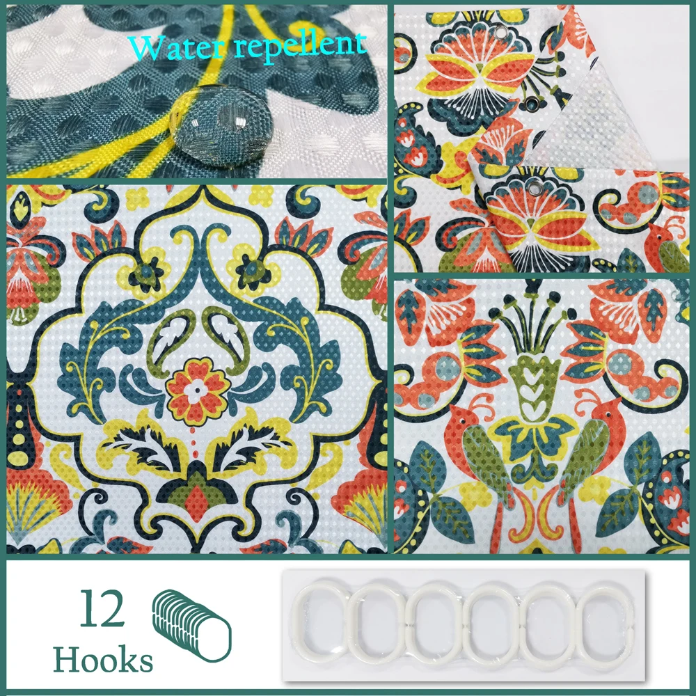 Mejoroom Hot Sale High Quality Bathroom Waterproof Curtain Bath Curtain Hotel Shower Curtains Shower Liner