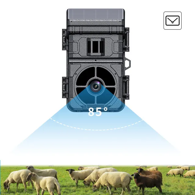 Hdking Dual Solar Power Outdoor Security Street Surveillance Wireless Integrated Wildlife Hunting Trail Camera