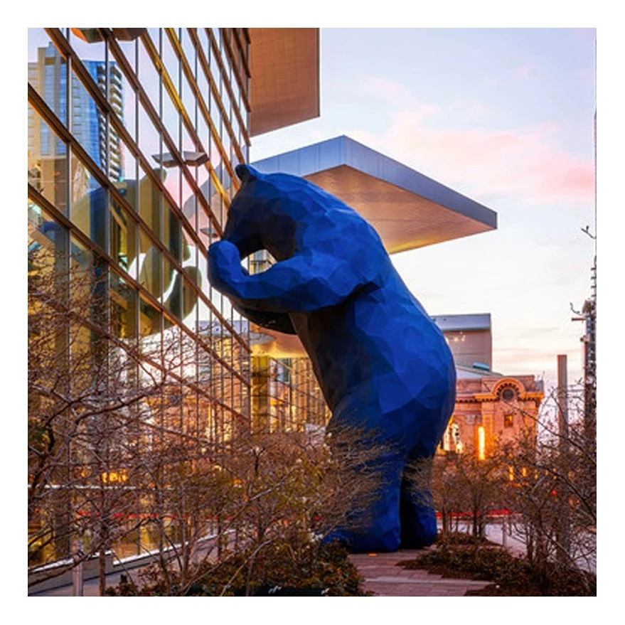 new design customized durable bear large modern design outdoor fiberglass sculpture