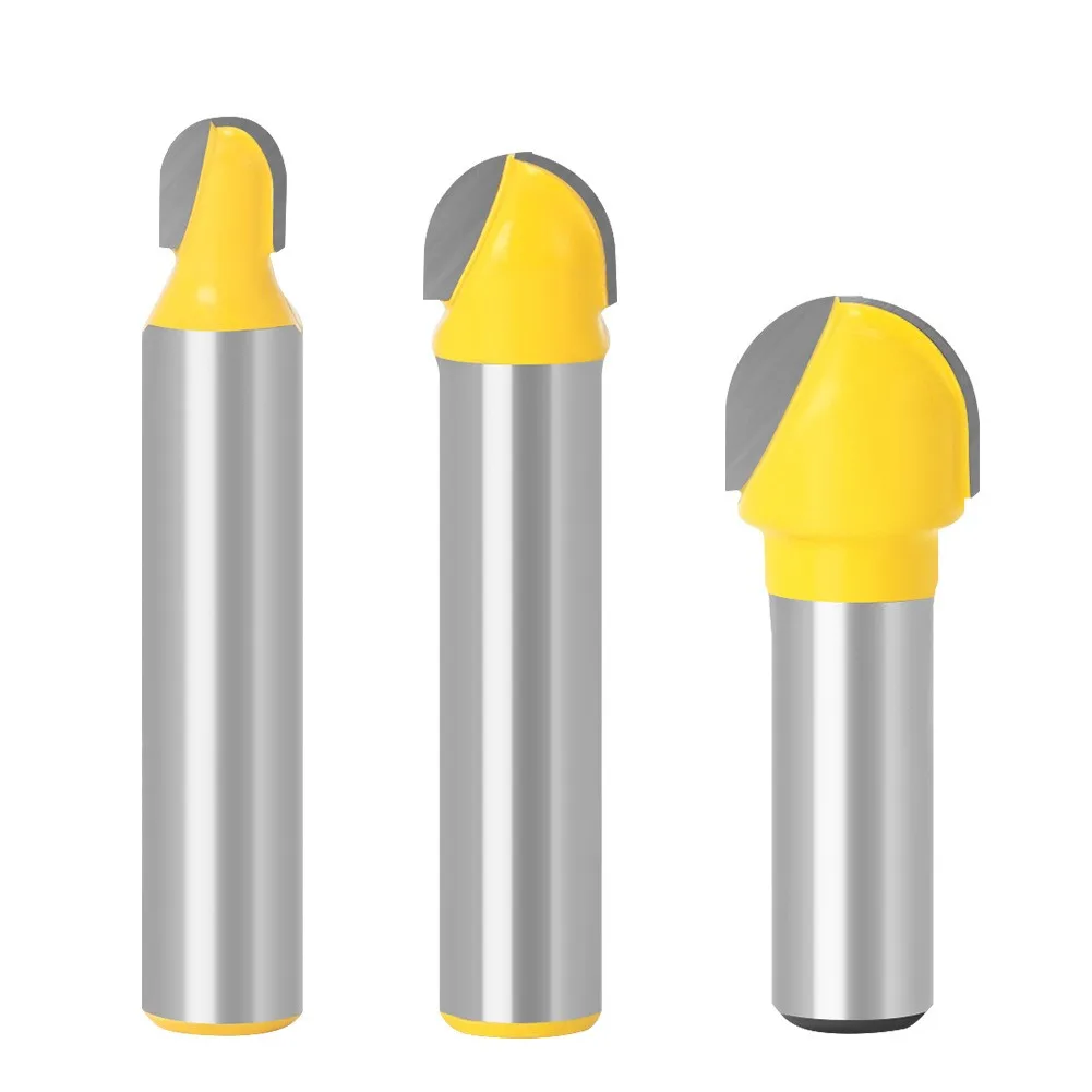 3pc 8mm round bottom digging end mill edge trimming aluminum-plastic panel slotting integrated wall folding milling cutter