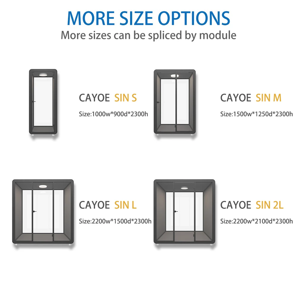 Silence room office pod soundproof phone booth mobile house telephone call pod with ventilation system