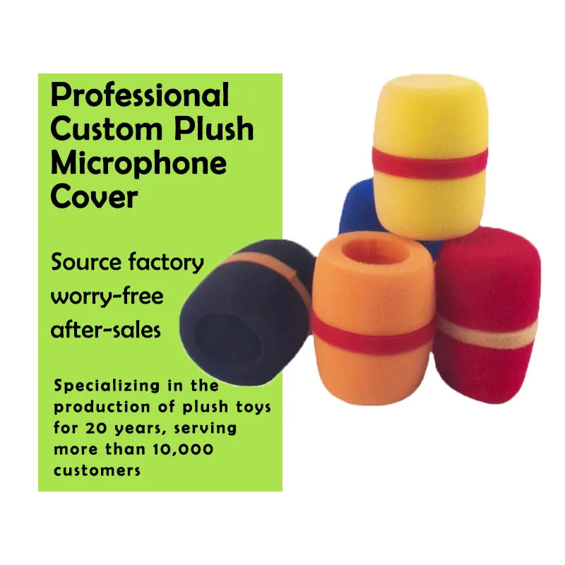 Professional customization of any shape and model of windproof microphone foam cover spray-proof rabbit hair lavalier microphone