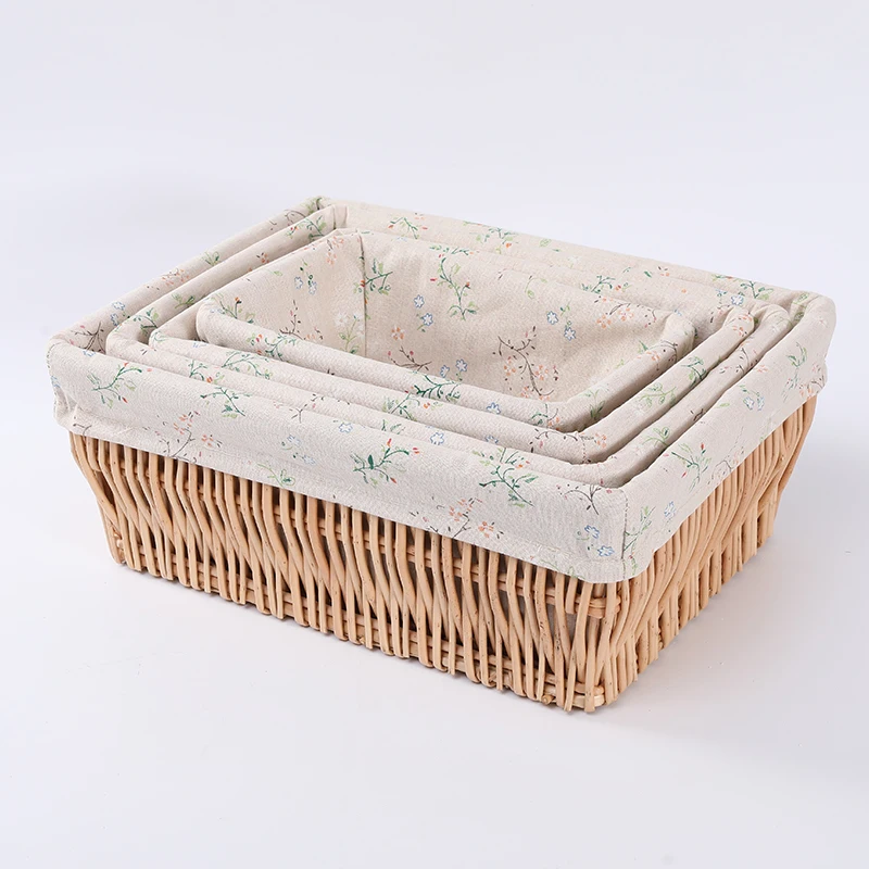 Hot Popular Top Quality Rattan Rectangle Bread Wicker Crafts Basket