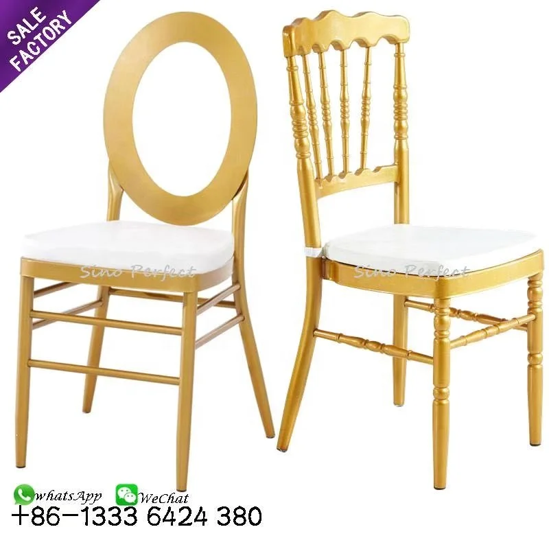  Фошань китайские производители белые золотые металлические стулья chiavari tiffanychair для свадебных