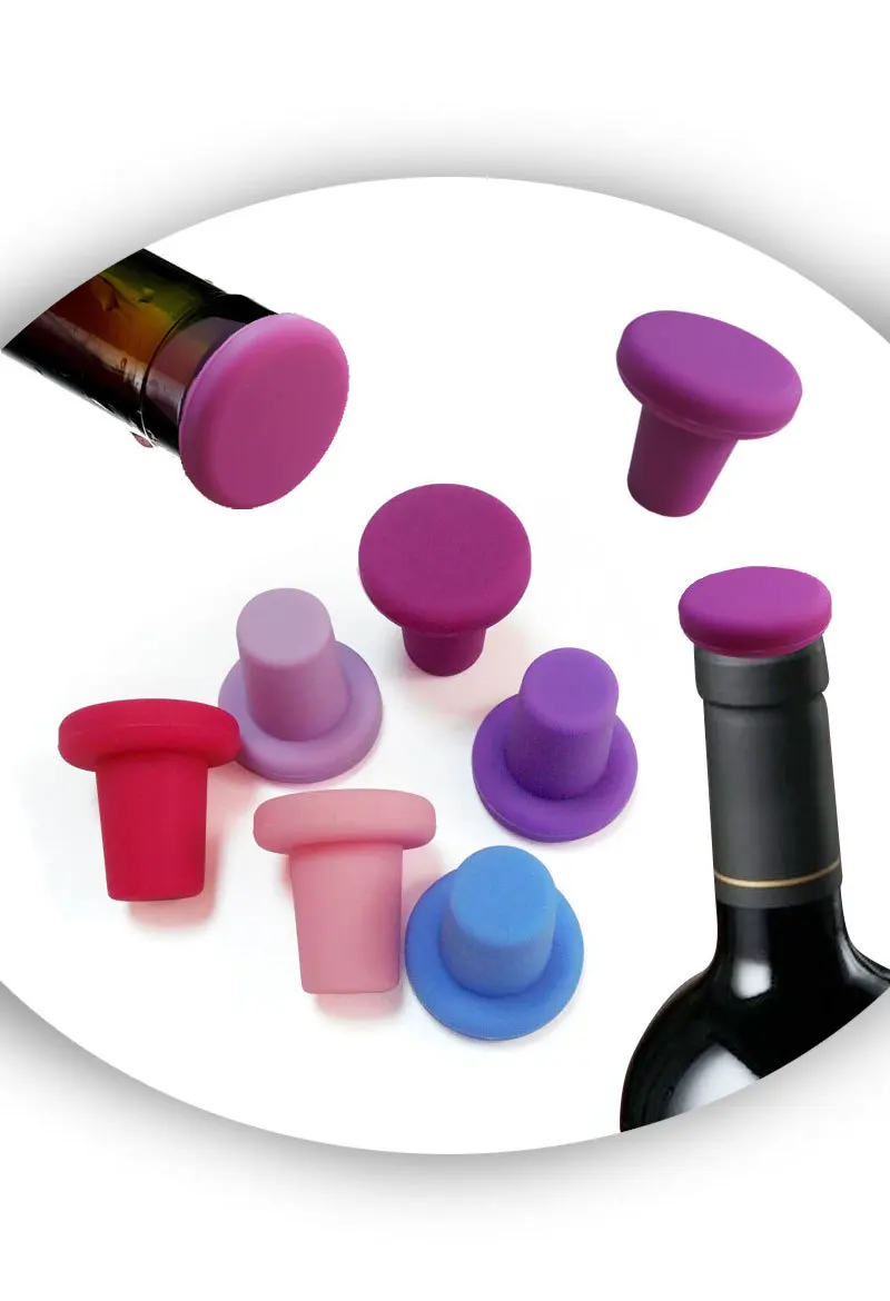 2022 Food Grade Reusable Silicone Bottle Stopper Wine Bottle Plug for wine lovers