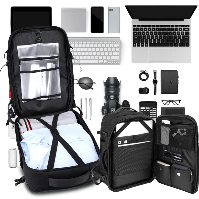 2022 ARCTIC HUNTER 2 in 1 Detachable Laptop Backpack 17 inch Laptop Custom Hiking Backpack Male Mochila waterproof backpack bag