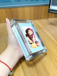 small size 4inch acrylic digital photo frame with built in Battery 1G Memory For Video Play In Loop After Power On With Buttons