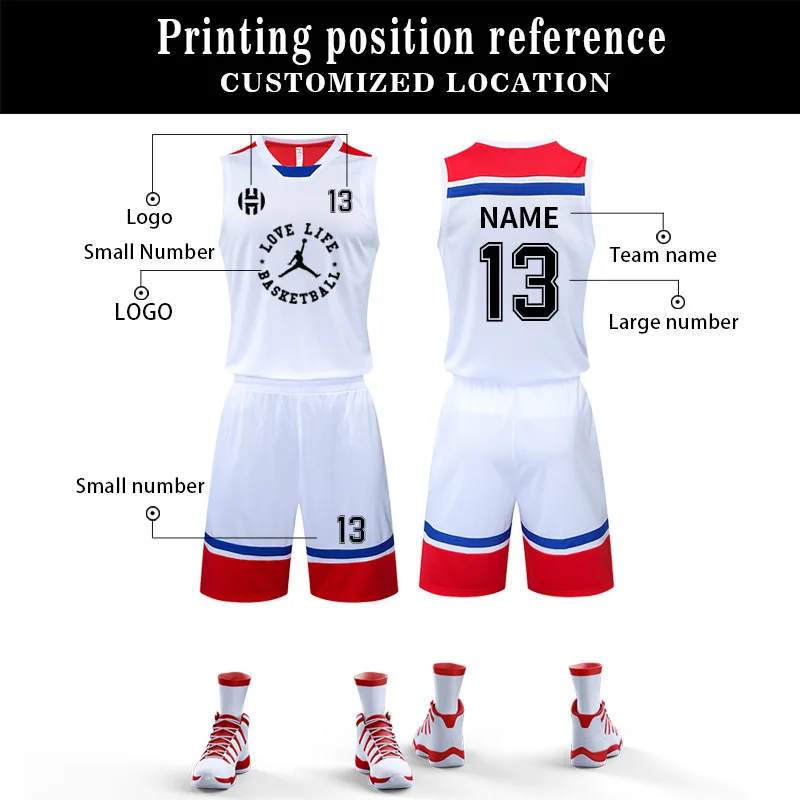 100%Polyester Basketball Jersey Custom Design Basketball Uniform Jersey