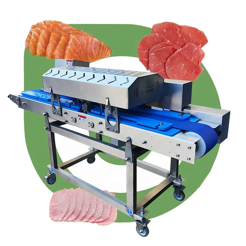 Fully Automatic Jerky Butchery Equipment Tofu Fish Beef Pork Fresh Meat Thin Cut Cutter Slicer Machine