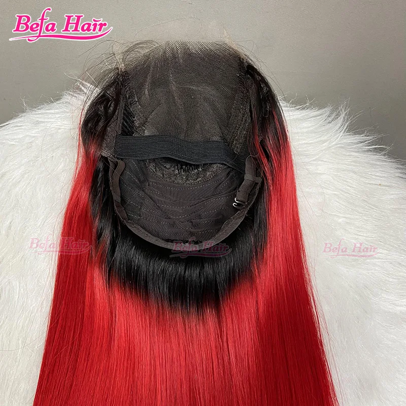 Wholesale bone straight vietnamese raw hair wigs ombre human hair wigs dark root red human hair wigs