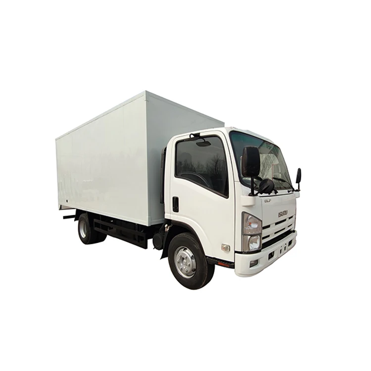 Лидер продаж грузовой автомобиль среднего размера ISUZU мощный дизельный двигатель 4x2 тип привода грузовики с фургоном NPR