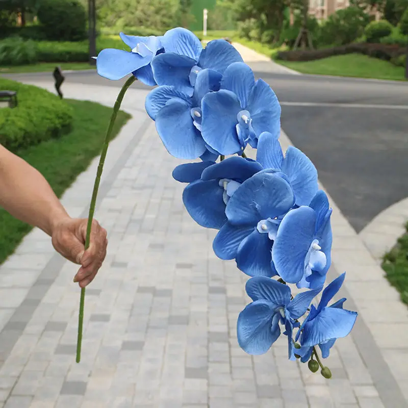 High quality 10 heads 105cm length 8 colors flowers artificial home orchid pot decoration wholesale