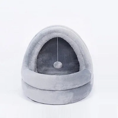 Полузакрытая кровать для кошек для глубокого сна, комфортная в зимний период, маленький коврик, корзина для кошек, товары для дома, палатка для домашних животных, уютные лежанки