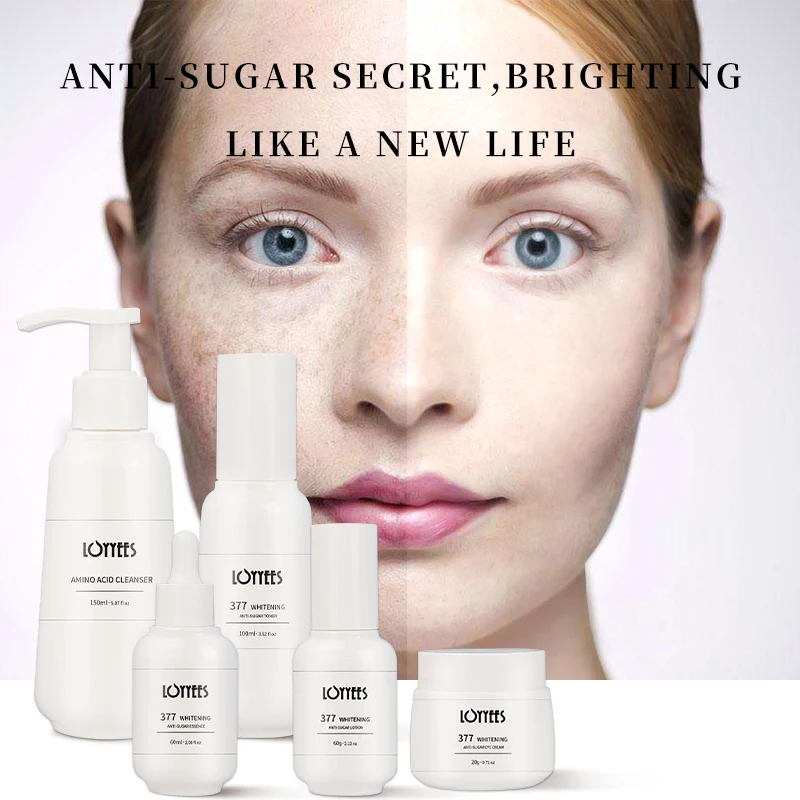 Oem Odm Mini 50sets Beauty Products 377 Vc Peptide Nicotinamide Skin Whitening Lightening Care Set (New) Private Label Cream