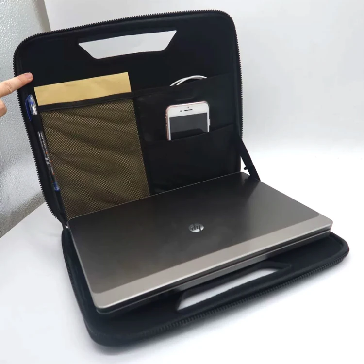 13 inch Great PU Leather Material Custom Moulded EVA Handle HP Laptop Hard Carrying Case