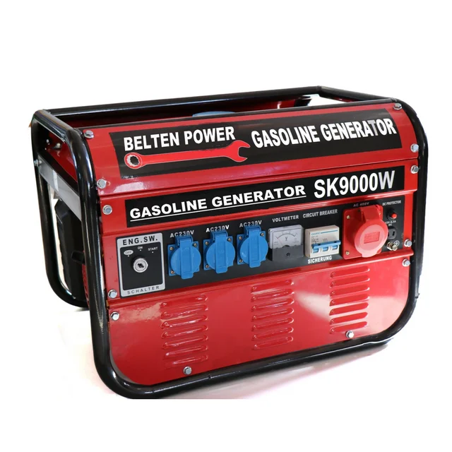 2000w 6.5HP engine recoil  start with key  three phase 380V air-cooled silent gasoline generator prices