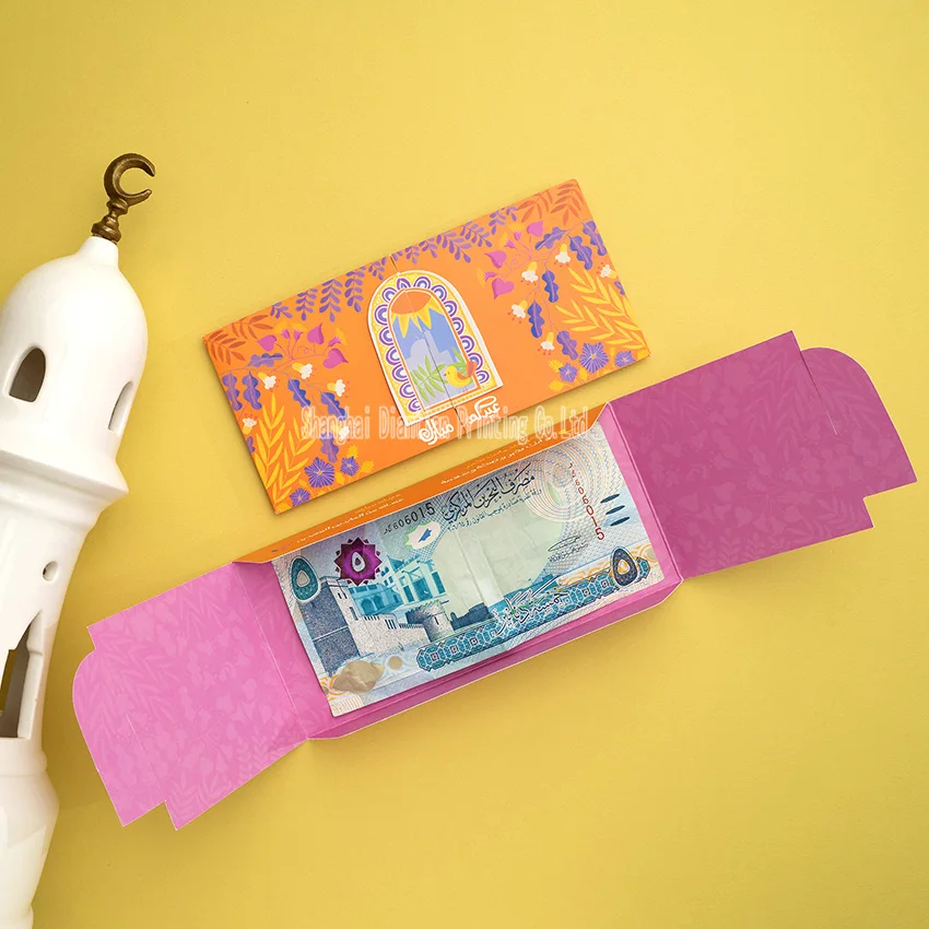 2023 Custom Eid Mubarak Money Cash Paper Cardboard Envelopes