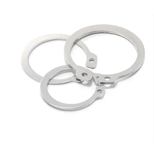 304 Stainless Steel Elastic Retaining Ring Clamp with Bearing Shaft Zinc Finish Spring