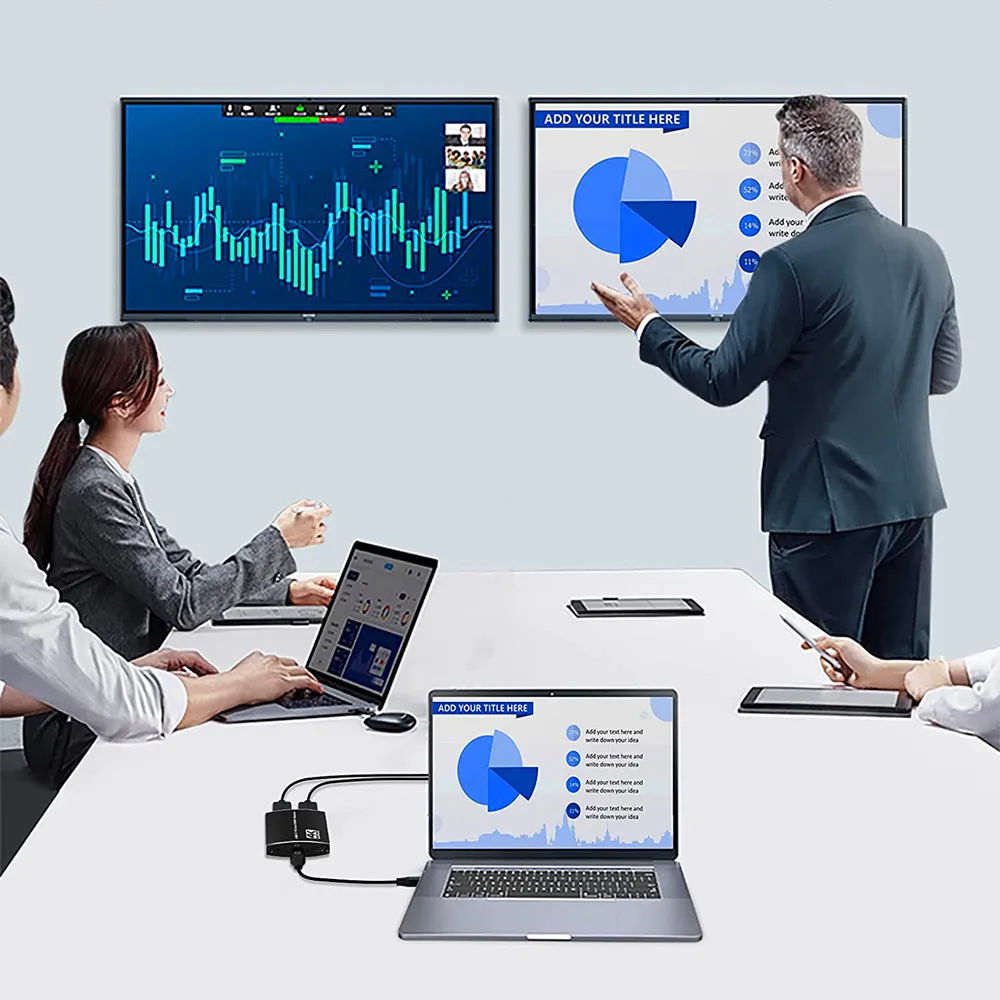 OZU2 кабель-Переходник USB C двойной HDM-I дисплеи цифровой av-переходник 4K @ 60hz usb 3 1 Type-C устройство работающее от прикуривателя с 2 портами конвертер