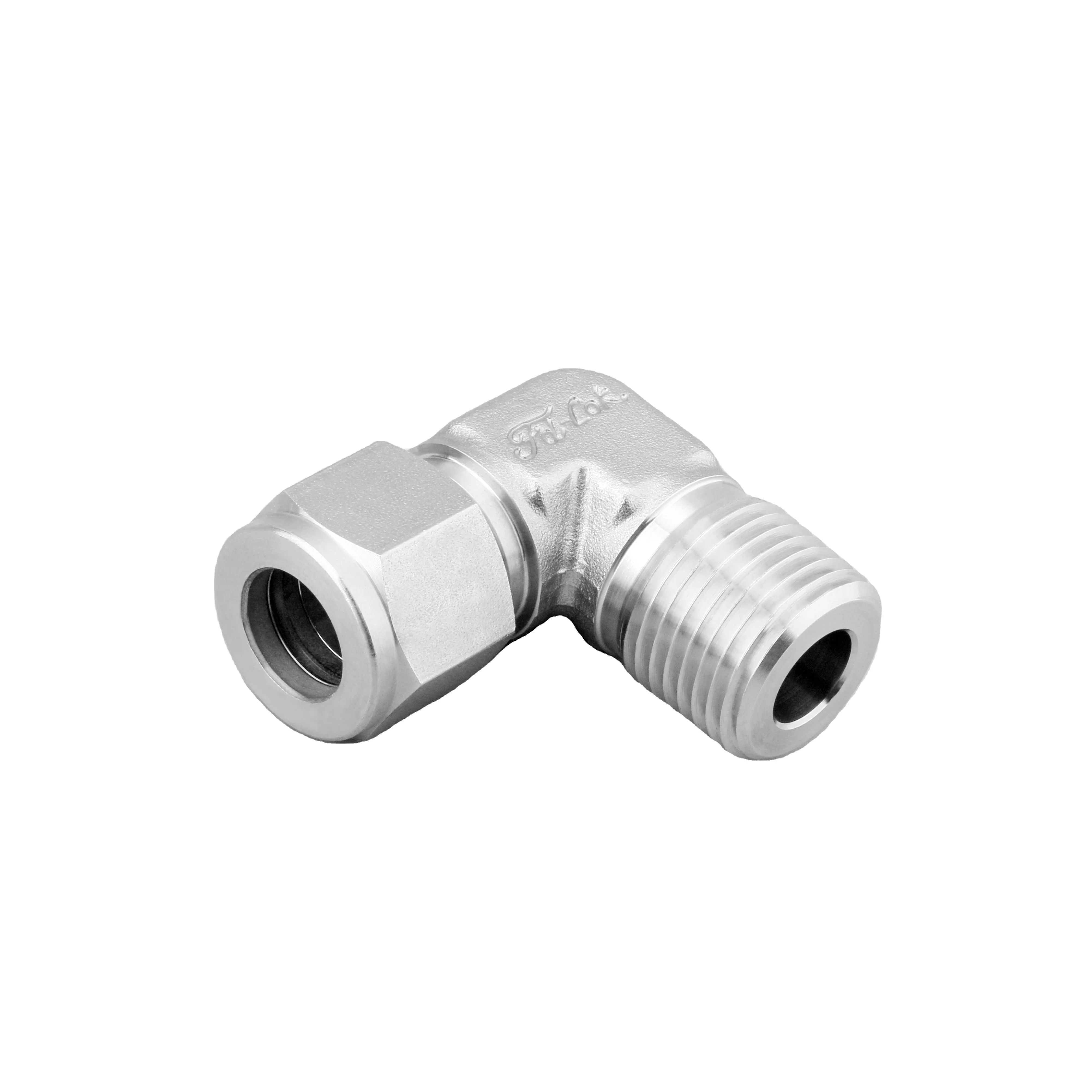 Swagelok Double Ferrule Press Fitting 90-Degree Steel and Stainless Steel Compression Pipe Tube Connector