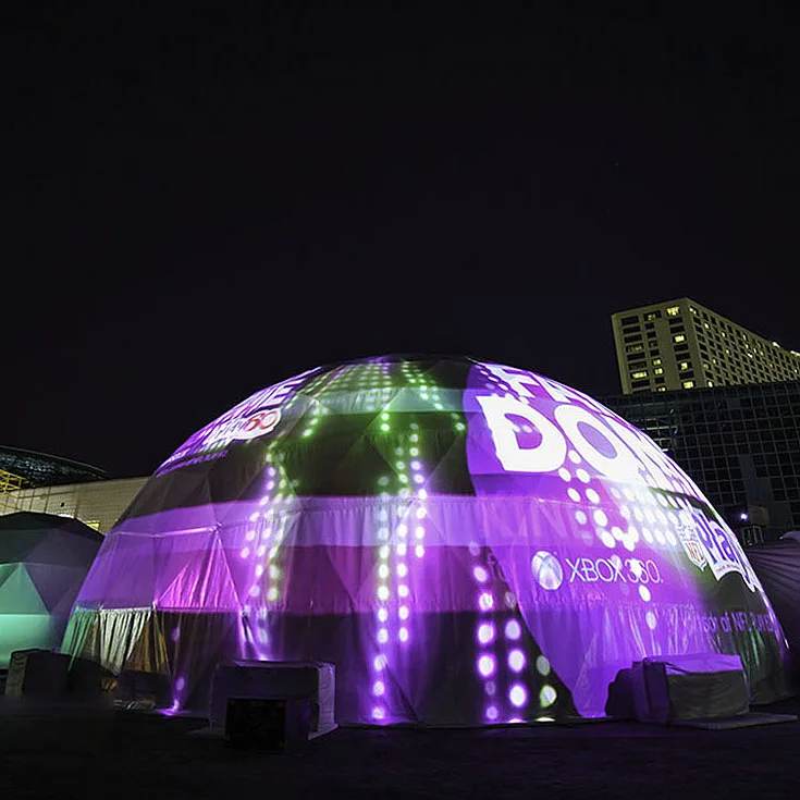 10m Holiday Villa Hotel Heavy Duty Aluminum Alloy Frame Geo Dome Tent Projection Galmping Domes Round Dome Tent For Sale