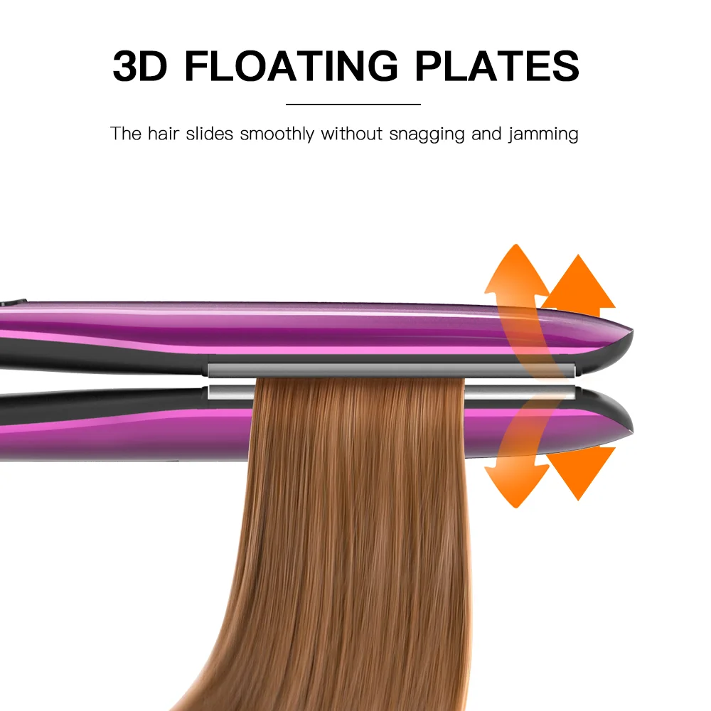 OEM Led Display Ceramic Coating Flat Iron Private Label Electric Hair Straightener