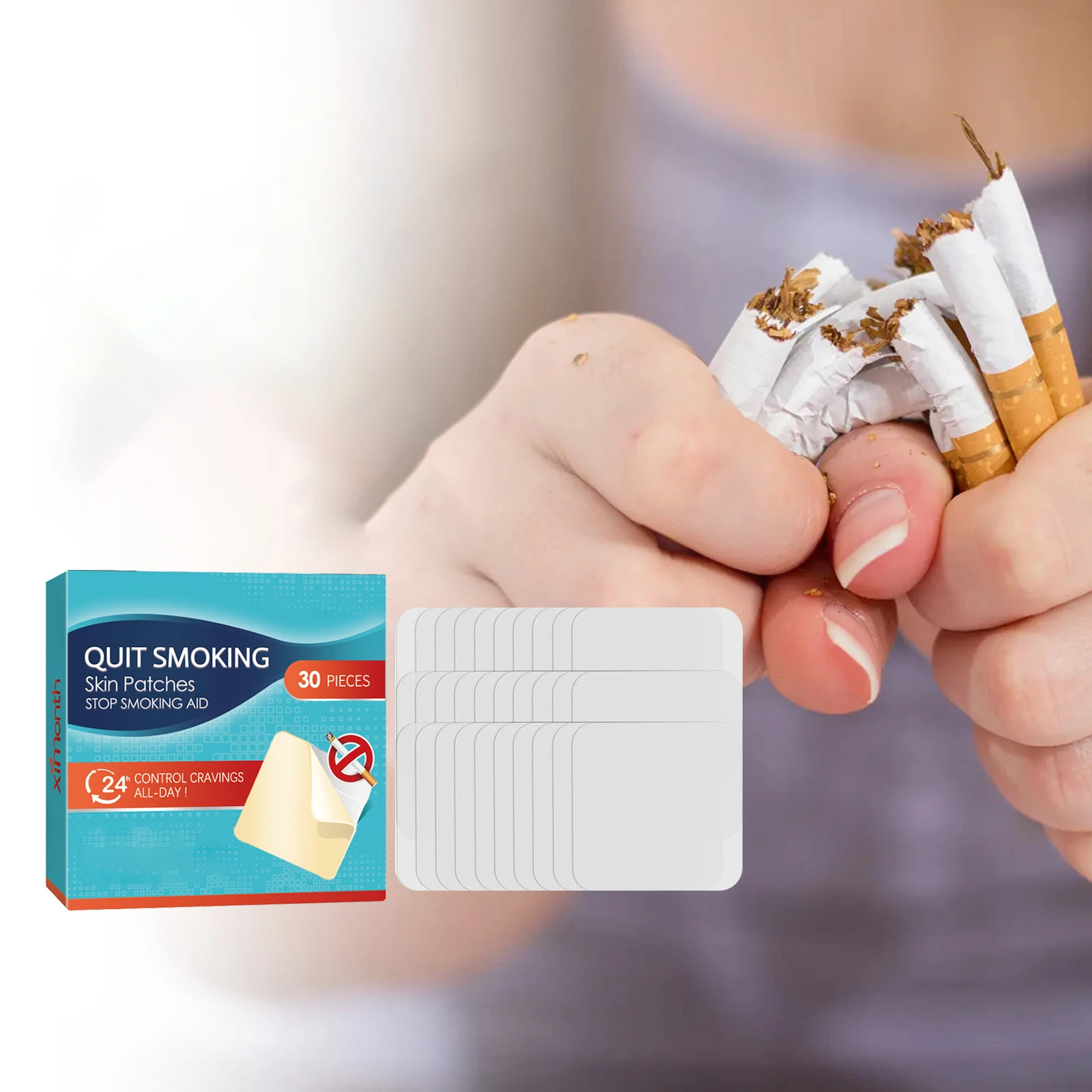 30 patches chinese herbal anti smoking cigarettes patch stop smoking products