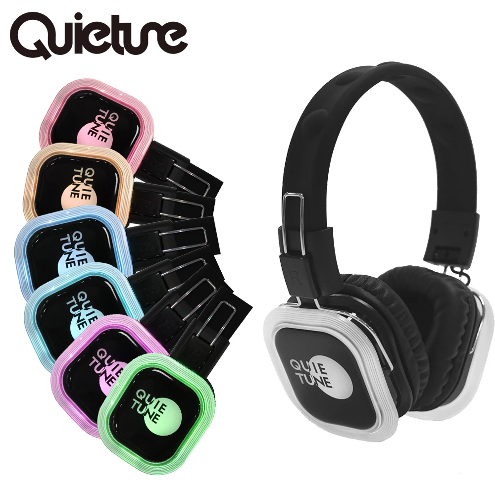 F39 silent disco headphones and transmitter LED noise cancel outdoor party fitness head set hush concert stereo DJ earphone