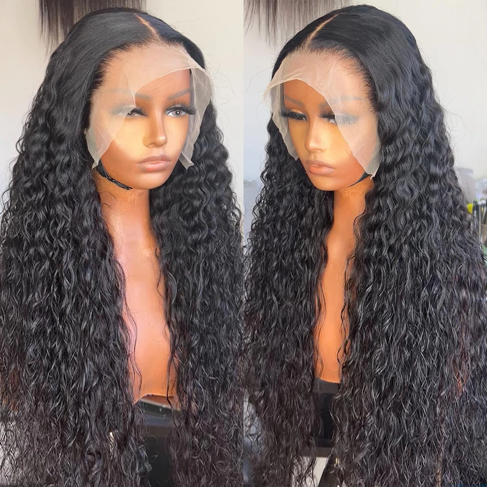 Cheap Wholesale Lace Front Wig Oem Vendors Human Hair Long Size 28 30 Inch Deep Wave Transparent Full Hd Swiss Lace Frontal Wig