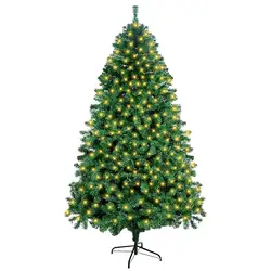 Ourwarm Factory Customized Outdoor Indoor 7ft PVC LED Artificial Prelit Christmas Tree with 400pcs mini bulb