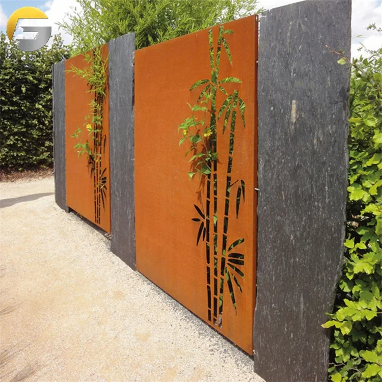 CL285, лазерная резка, панель для ограждения, Прямая поставка с завода, металлическая панель для сада, декоративный ландшафтный дизайн, кортеновые стальные экраны