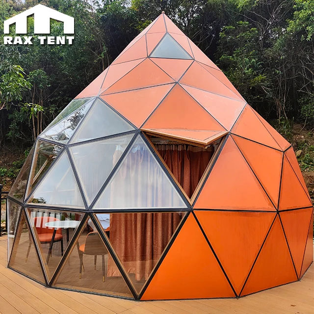 Exclusive 6M Peach Shape Glamping Tent Hotel with Shower and Toilet