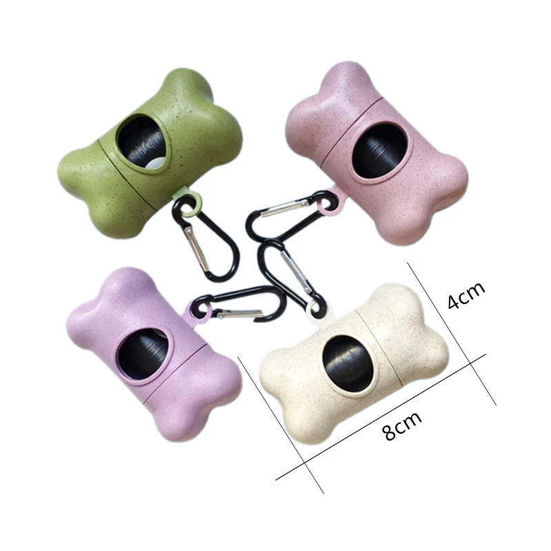 Wholesale Outdoor Wheat Straw Degradable Dog Poop Bag Holder Dispenser Biodegradable Dog Waste Bag Holder