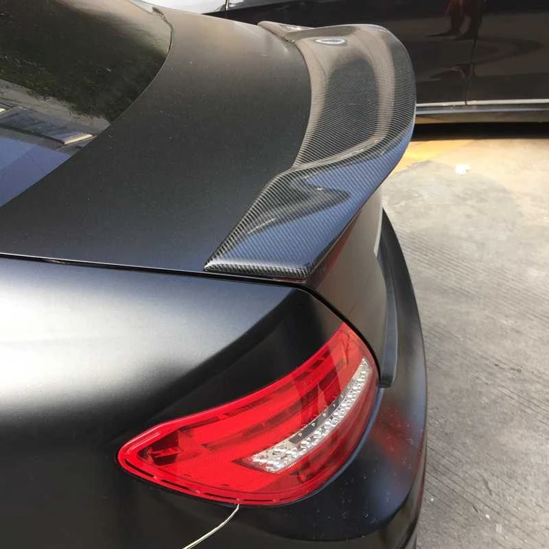 2007-2013 Car Exterior Parts C Class W204 R Style Rear Spoiler Couple Sedan For W Trunk