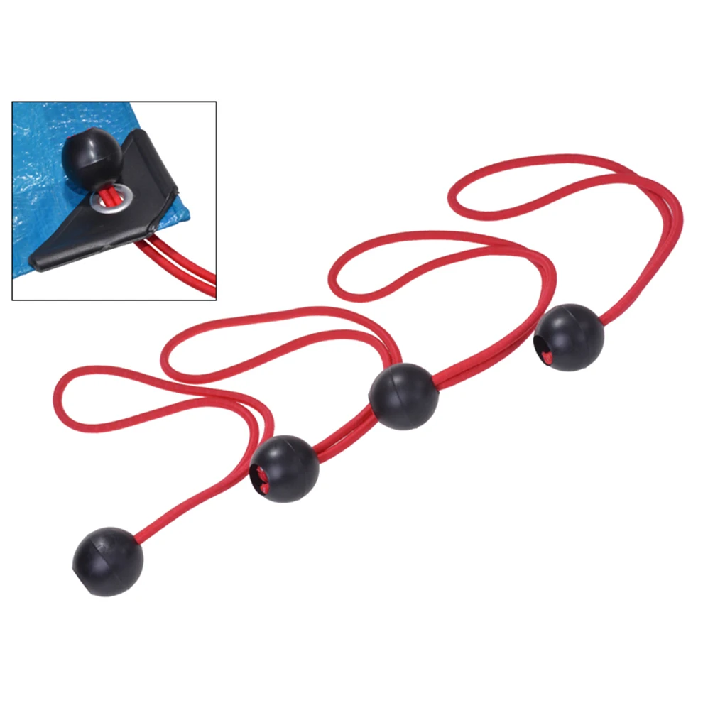 4mm 6mm 8mm 10mm 12mm Elastic Bungee Cord Loop with Ball Stopper for Tarps Tie Down  Canopy Lashing,tent with Bungee Beads