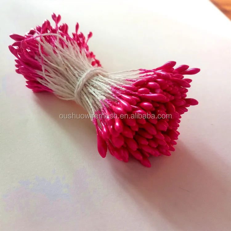 Розово-красный искусственный цветок pistil craft flower тычинки для детей ручная работа