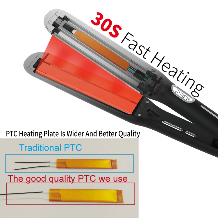 Professional 450 Degrees Infrared Flat Irons Ceramic Titanium Flat Iron Fast Portable Infrared Flat Iron Hair Straightener