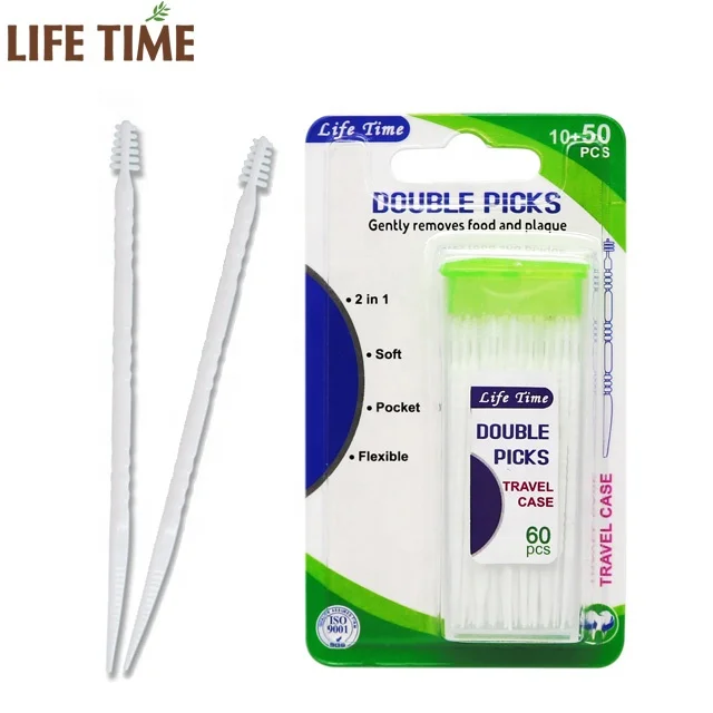 50/60pcs silicone plastic disposable High quality hot sale dental oral care interdental brush tooth pick toothpick