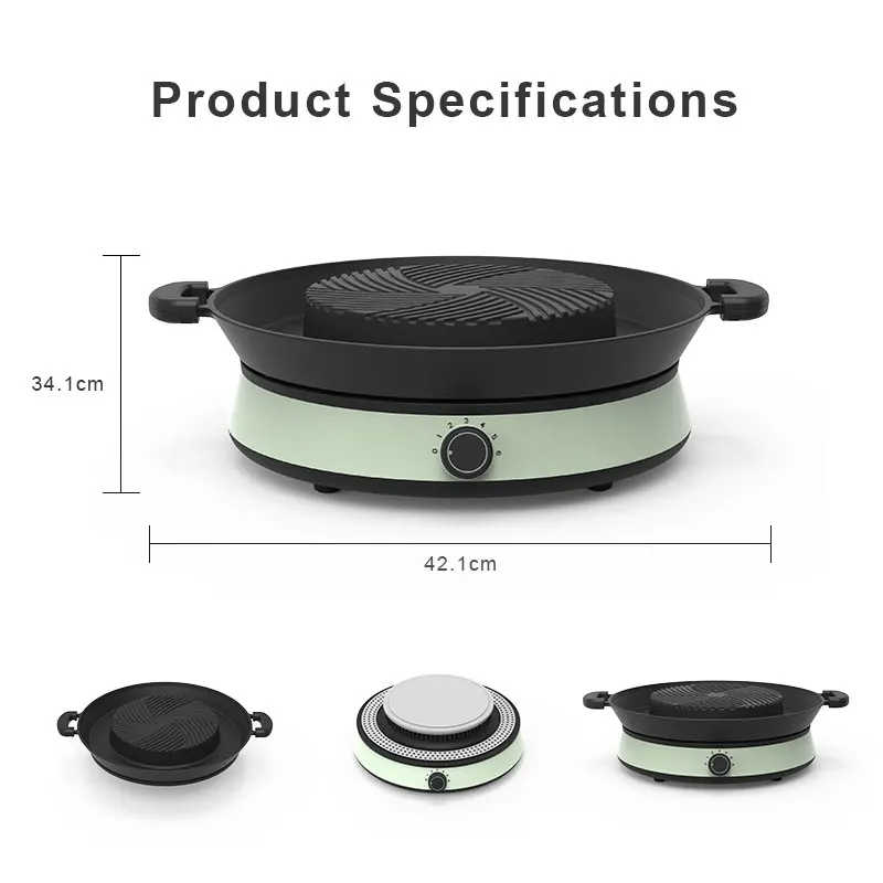 New Household single person couple barbecue brush pot all-in-one machine special induction cooktop