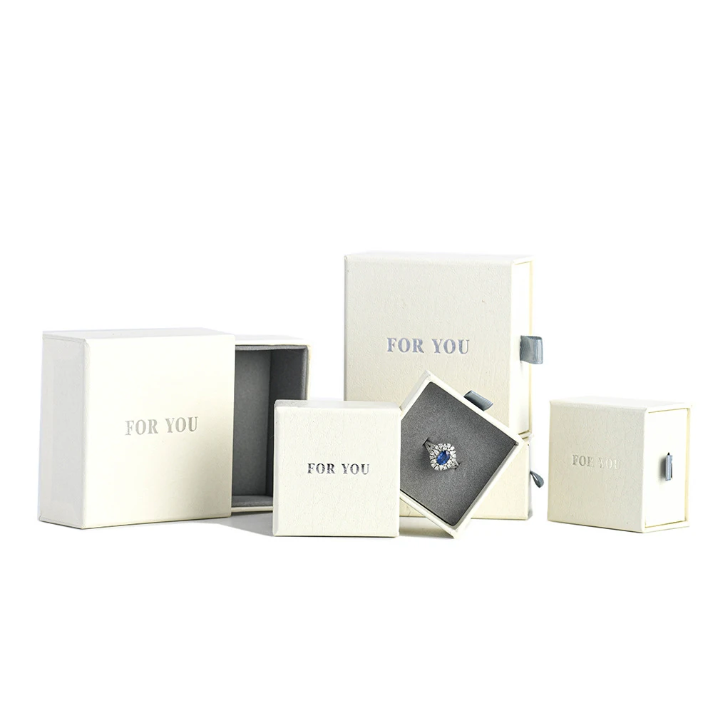 Custom Cardboard Paper Boxes Slide Drawer Boxes Packing Ring Necklace Jewelry Packaging Boxes