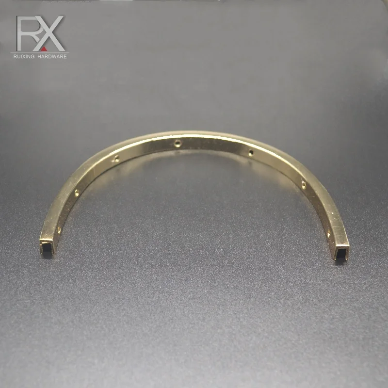 Guangzhou factory Bag Hardware Accessory Purse Frame Handle Leather Clip Strap buckle for bag Bamboo pattern bag handle