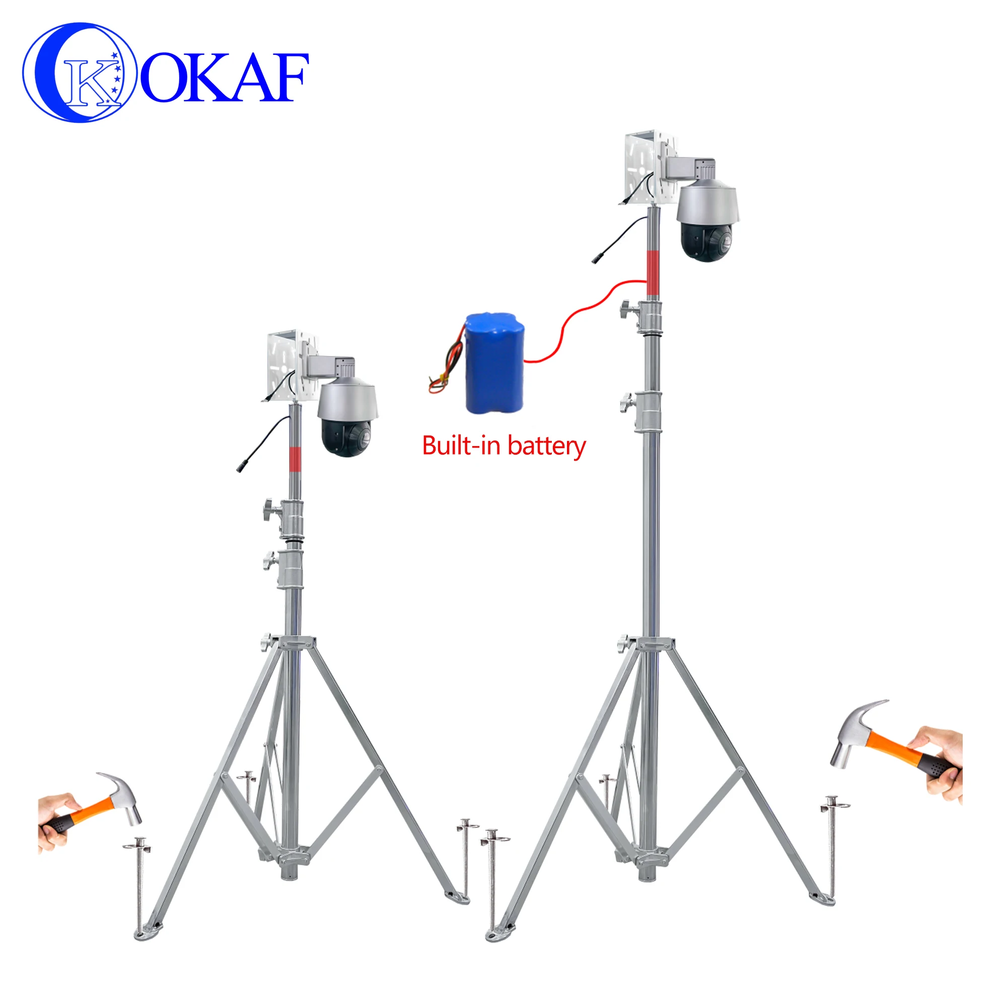 Mobile 4G HD Camera Portable IP Surveillance Dome Camera CCTV Rapid Deployment Camera With Built-in Battery Tripod