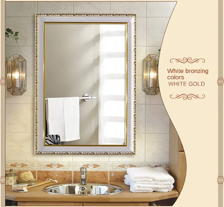 Manufacturers custom vintage frames, bed and breakfast hotel bathroom mirrors, rectangular half-length hanging mirrors