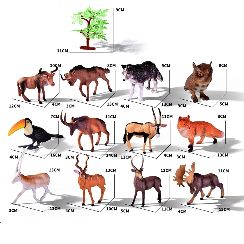 Large set of animal toys for kids farm animals set toys plastic toy wild animal sets