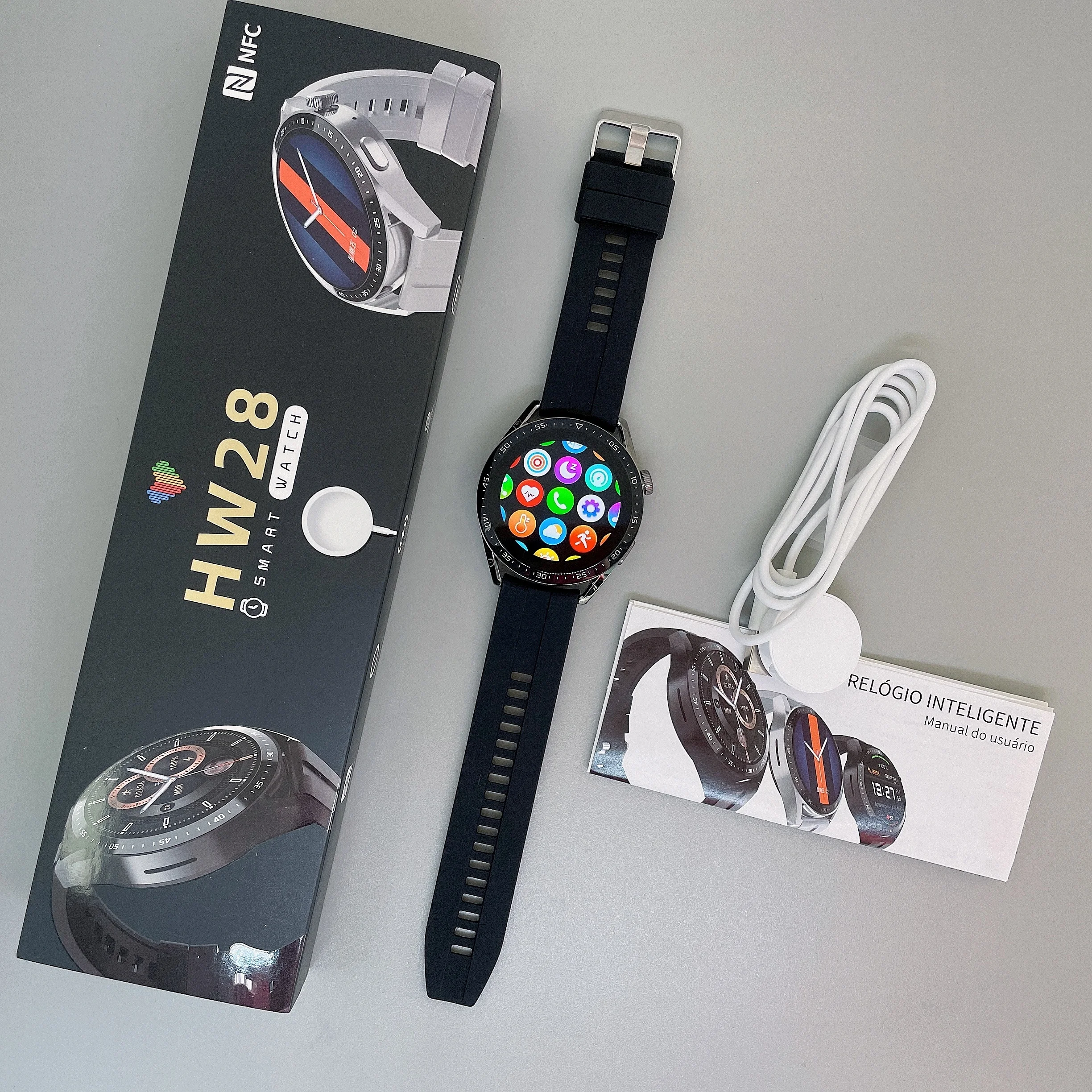 smart watch hw28 NFC Offline payment Location Share Smart wearable Watch Electronics Men Women Wear for IOS Android phone