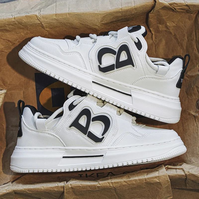 Sports Shoes For Men All Season Casual Sports Design Niche New Student Bread Thick Soled Board Shoes Simple Soft Soled Shoes