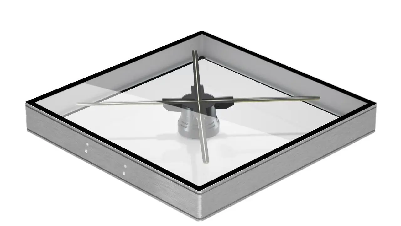 4 Blades Holographic Fan 3d Fan advertising display hologram projector fan 3d with cover