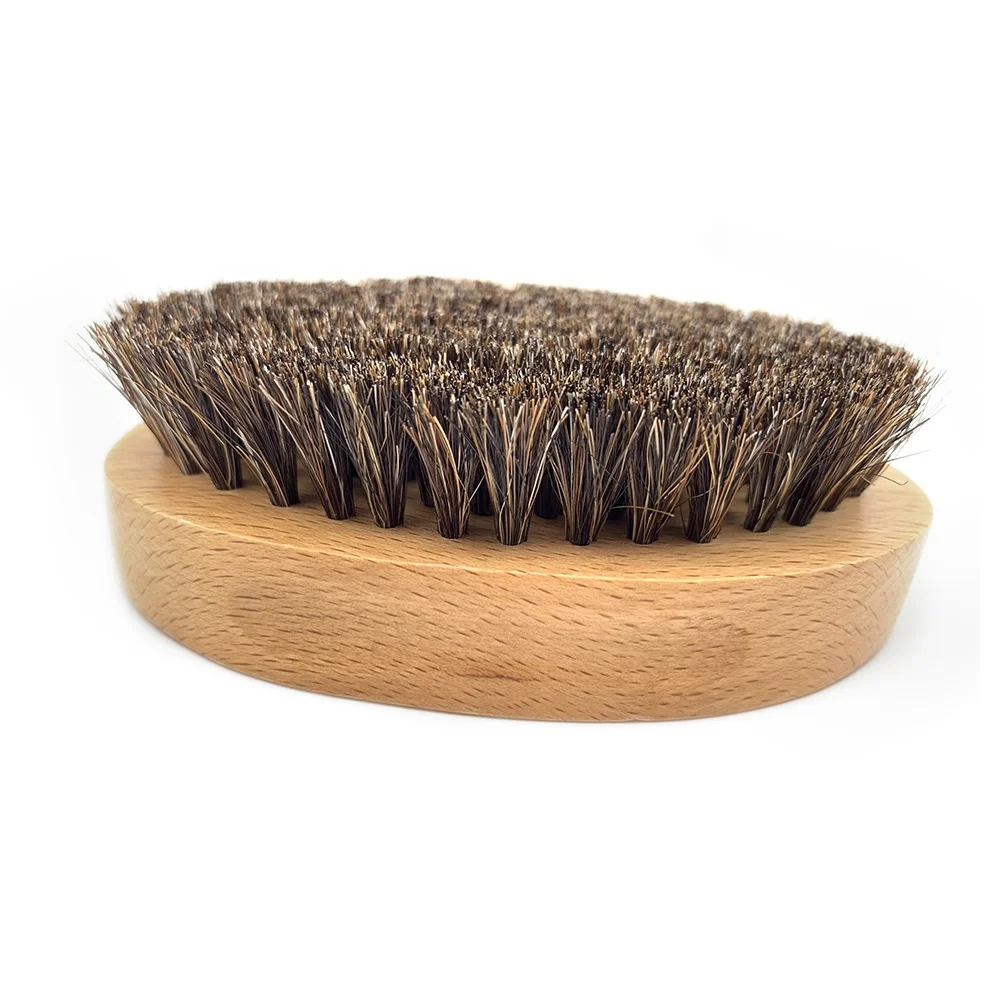 Natural Boar Bristle Beard Hair Brush Shaving Comb for Men Bamboo Face Massage Comb