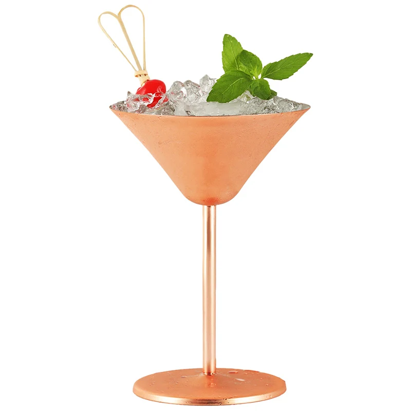 
Wholesale Metal Martini Cocktail Wine Glass Cup Custom Stainless Steel Goblet Martini Glasses 